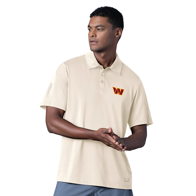 Men's MSX by Michael Strahan Cream Washington Commanders Tournament Polo