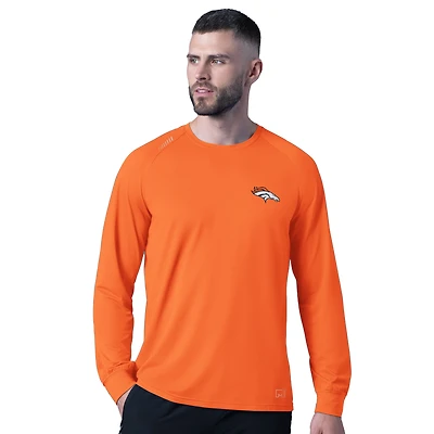 Men's MSX by Michael Strahan  Orange Denver Broncos Forward Long-Sleeve T-Shirt