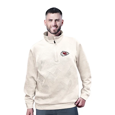 Men's MSX by Michael Strahan White Kansas City Chiefs Cross Training Half-Zip Pullover