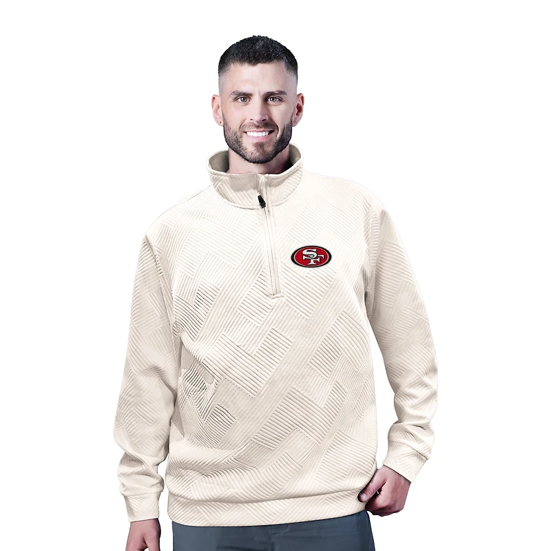 Men's MSX by Michael Strahan White San Francisco 49ers Cross Training Half-Zip Pullover