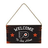 Philadelphia Flyers 6" x 11" Welcome Home Wood Wall Sign with Rope Hanger