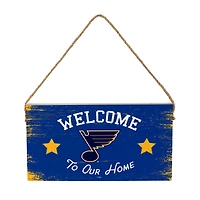 St. Louis Blues 6" x 11" Welcome Home Wood Wall Sign with Rope Hanger