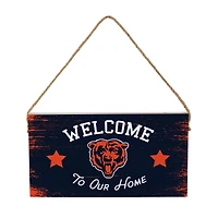 Chicago Bears 6" x 11" Welcome Home Wood Wall Sign with Rope Hanger