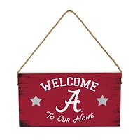 Alabama Crimson Tide 6" x 11" Welcome Home Wood Wall Sign with Rope Hanger