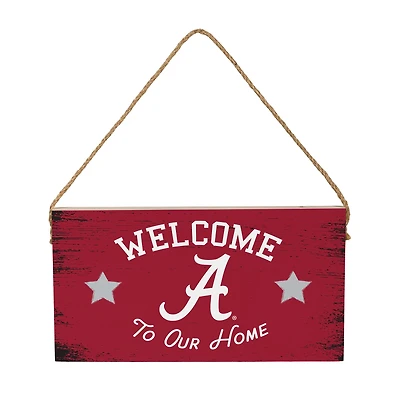 Alabama Crimson Tide 6" x 11" Welcome Home Wood Wall Sign with Rope Hanger