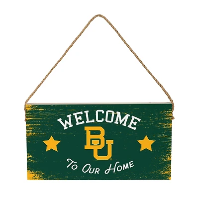 Baylor Bears 6" x 11" Welcome Home Wood Wall Sign with Rope Hanger