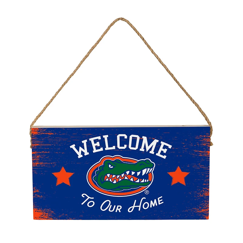 Florida Gators 6" x 11" Welcome Home Wood Wall Sign with Rope Hanger