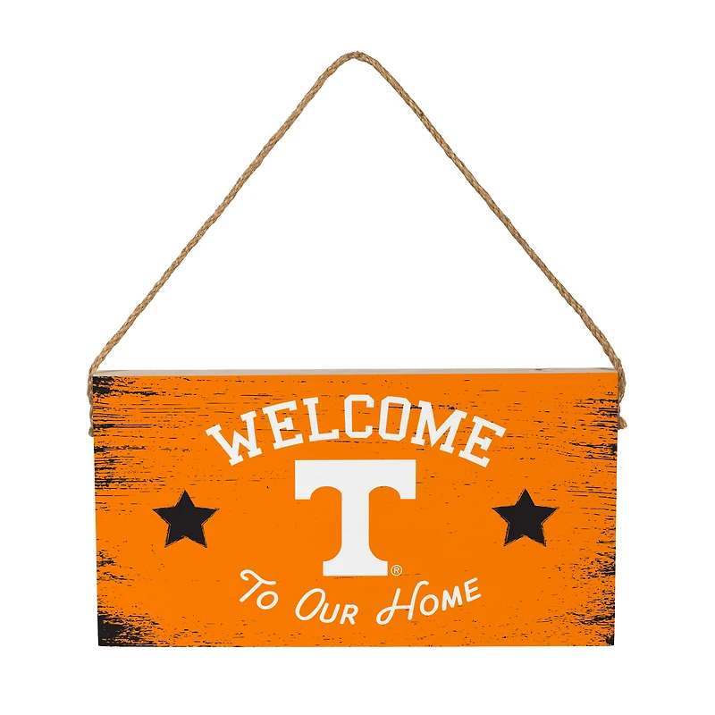 Tennessee Volunteers 6" x 11" Welcome Home Wood Wall Sign with Rope Hanger