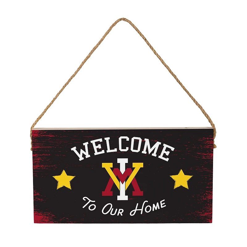 Virginia Military Institute Keydets 6" x 11" Welcome Home Wood Wall Sign with Rope Hanger