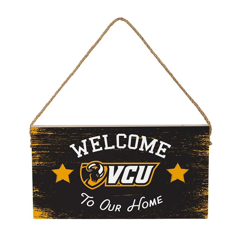 VCU Rams 6" x 11" Welcome Home Wood Wall Sign with Rope Hanger
