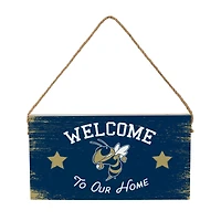 Georgia Tech Yellow Jackets 6" x 11" Welcome Home Wood Wall Sign with Rope Hanger