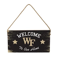 Wake Forest Demon Deacons 6" x 11" Welcome Home Wood Wall Sign with Rope Hanger