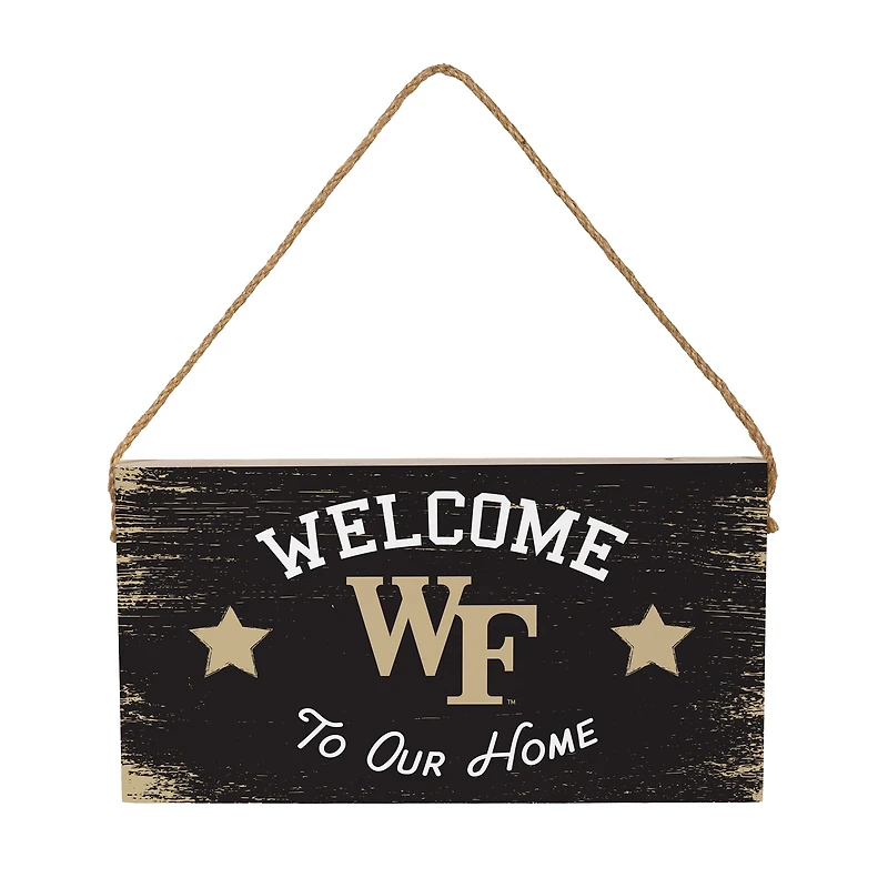 Wake Forest Demon Deacons 6" x 11" Welcome Home Wood Wall Sign with Rope Hanger