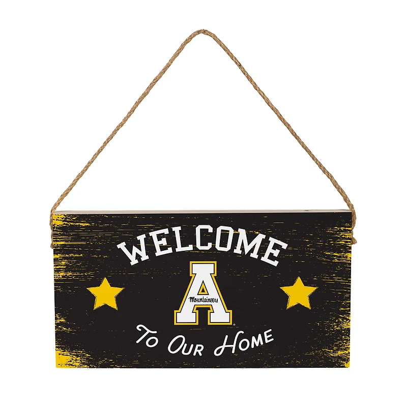 Appalachian State Mountaineers 6" x 11" Welcome Home Wood Wall Sign with Rope Hanger