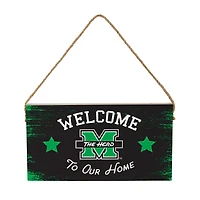 Marshall Thundering Herd 6" x 11" Welcome Home Wood Wall Sign with Rope Hanger
