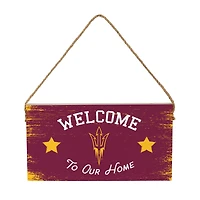 Arizona State Sun Devils 6" x 11" Welcome Home Wood Wall Sign with Rope Hanger