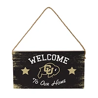 Colorado Buffaloes 6" x 11" Welcome Home Wood Wall Sign with Rope Hanger