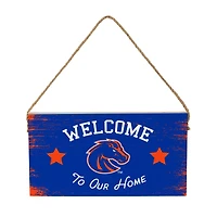 Boise State Broncos 6" x 11" Welcome Home Wood Wall Sign with Rope Hanger