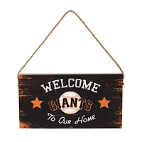 San Francisco Giants 6" x 11" Welcome Home Wood Wall Sign with Rope Hanger