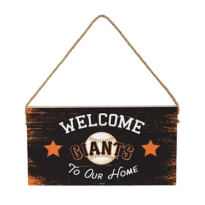 San Francisco Giants 6" x 11" Welcome Home Wood Wall Sign with Rope Hanger