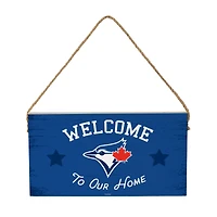 Toronto Blue Jays 6" x 11" Welcome Home Wood Wall Sign with Rope Hanger