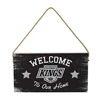 Los Angeles Kings 6" x 11" Welcome Home Wood Wall Sign with Rope Hanger