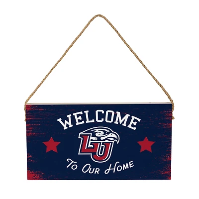 Liberty Flames 6" x 11" Welcome Home Wood Wall Sign with Rope Hanger
