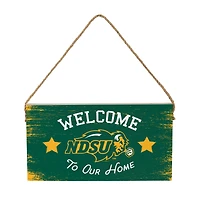 NDSU Bison 6" x 11" Welcome Home Wood Wall Sign with Rope Hanger
