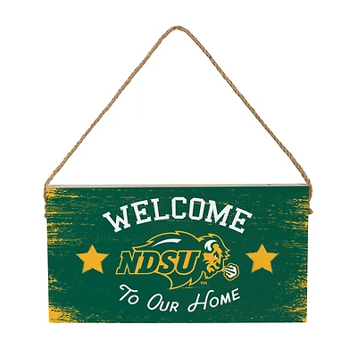 NDSU Bison 6" x 11" Welcome Home Wood Wall Sign with Rope Hanger