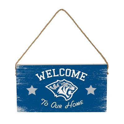 Dakota Wesleyan Univeristy Tigers 6" x 11" Welcome Home Wood Wall Sign with Rope Hanger
