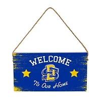 South Dakota State Jackrabbits 6" x 11" Welcome Home Wood Wall Sign with Rope Hanger