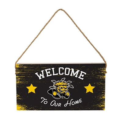 Wichita State Shockers 6" x 11" Welcome Home Wood Wall Sign with Rope Hanger