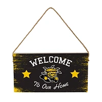 Wichita State Shockers 6" x 11" Welcome Home Wood Wall Sign with Rope Hanger
