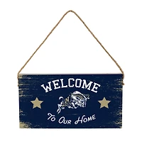 Navy Midshipmen 6" x 11" Welcome Home Wood Wall Sign with Rope Hanger