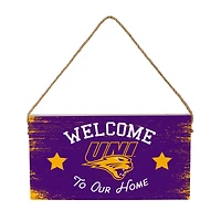 Northern Iowa Panthers 6" x 11" Welcome Home Wood Wall Sign with Rope Hanger