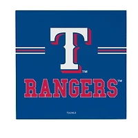 Texas Rangers 12" x 12" Wood Wall Sign