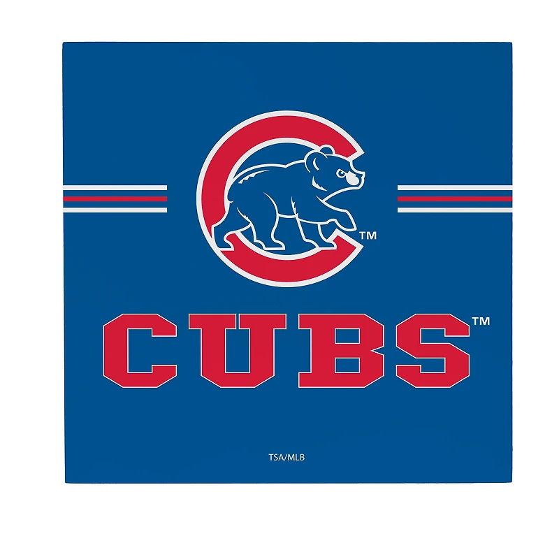 Chicago Cubs 12" x 12" Wood Wall Sign