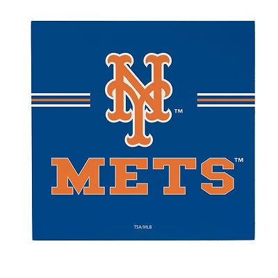 New York Mets 12" x 12" Wood Wall Sign