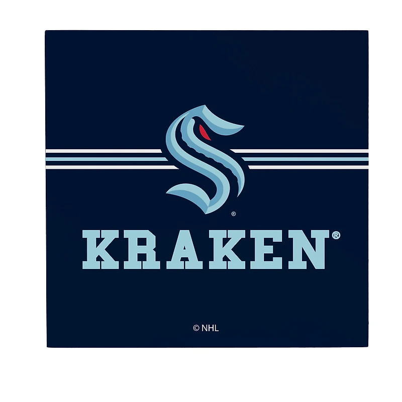 Seattle Kraken 12" x 12" Wood Wall Sign