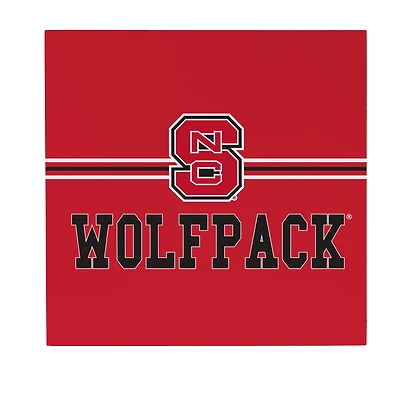 NC State Wolfpack 12" x 12" Wood Wall Sign