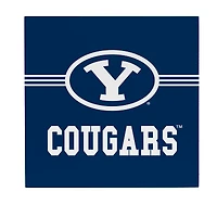 BYU Cougars 12" x 12" Wood Wall Sign