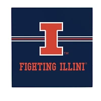 Illinois Fighting Illini 12" x 12" Wood Wall Sign