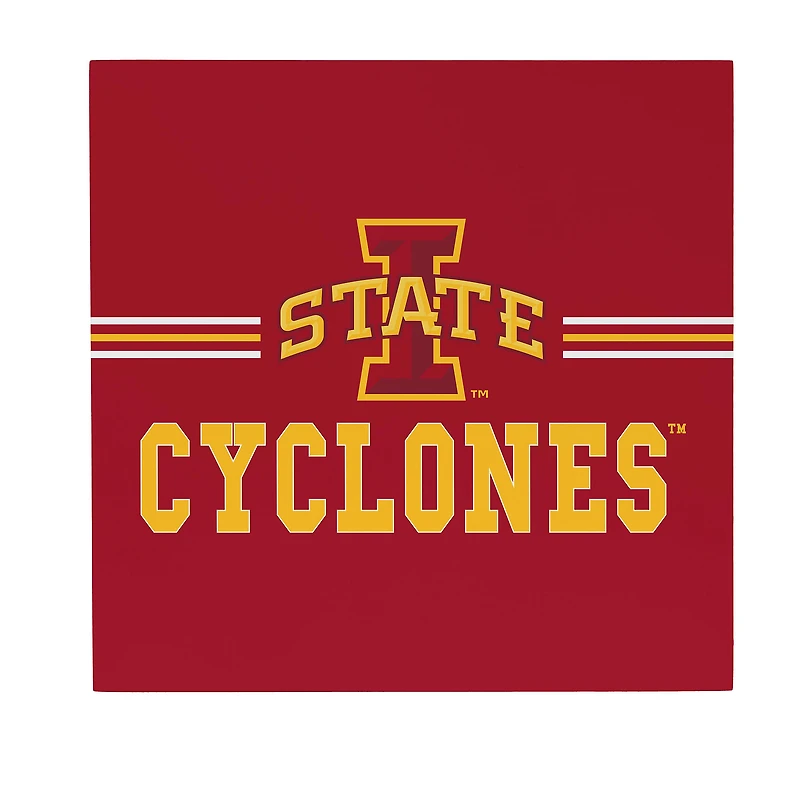 Iowa State Cyclones 12" x 12" Wood Wall Sign