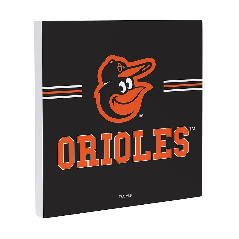 Baltimore Orioles 12" x 12" Wood Wall Sign