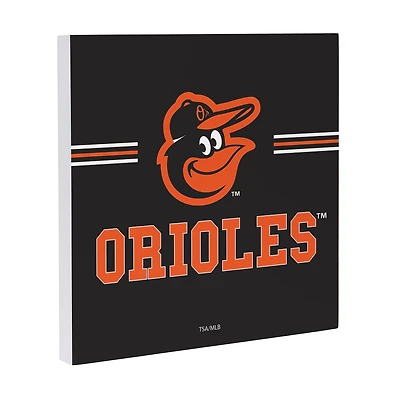 Baltimore Orioles 12" x 12" Wood Wall Sign