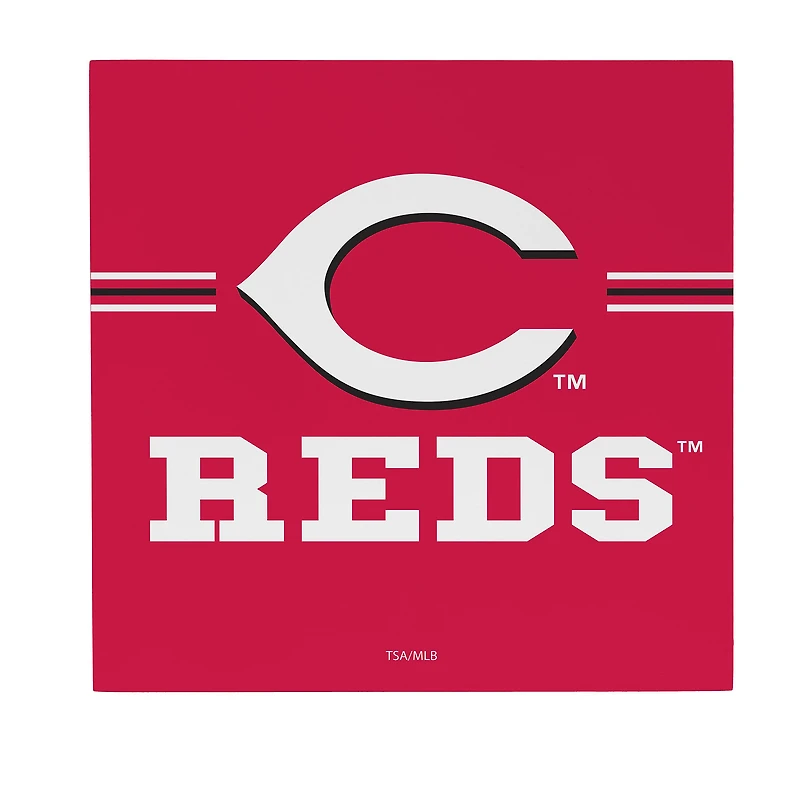 Cincinnati Reds 12" x 12" Wood Wall Sign