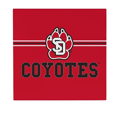 South Dakota Coyotes 12" x 12" Wood Wall Sign