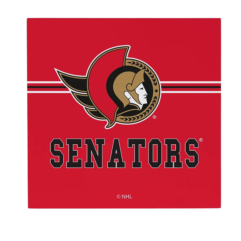 Ottawa Senators 12" x 12" Wood Wall Sign