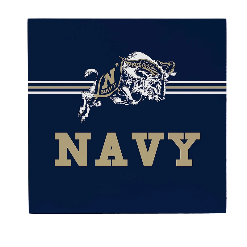 Navy Midshipmen 12" x 12" Wood Wall Sign