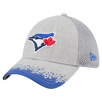 Men's New Era Gray Toronto Blue Jays Visor Paint Splatter 39THIRTY Flex Hat